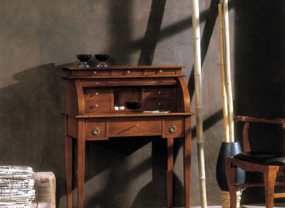 Work Desk Secretary Office Furniture Solid Wood Secretary Table Desk Brown