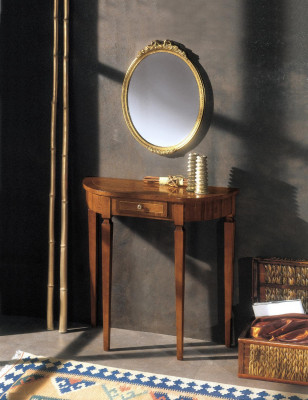Art Deco style furniture console table mirror wood Italian tables consoles 2-piece set