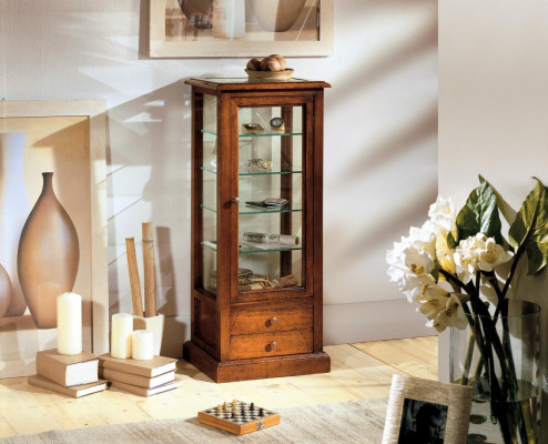 Living room furniture sideboard solid wood display cabinets glass cabinet real wood vitrine