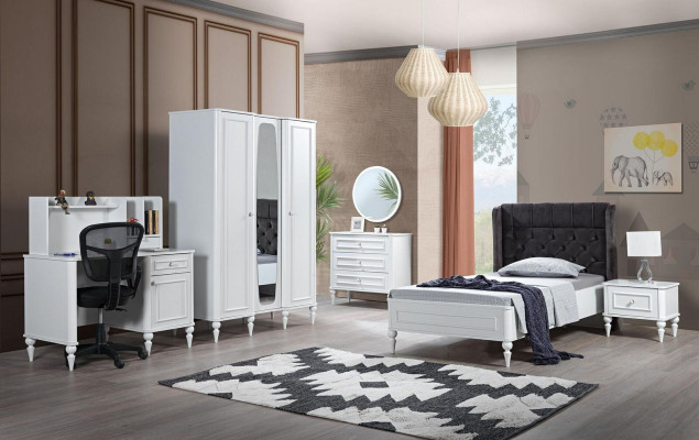 Classic children's room set complete bedroom 5-piece set wood