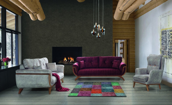 Sofa Set 331 Seat Living Room Fabric Sofas Upholstered Couches Design Sofa Suite