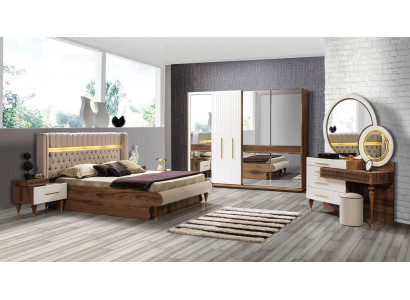 Bedroom set 5-piece design luxury bed Chesterfield complete set