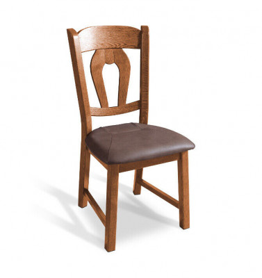 Set of 20 Solid Wood Dining Chairs Upholstered in Leather for Restaurant or Dining Room