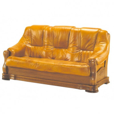 Living room leather wood furniture set 3+2+1 sofa couch upholstery seat