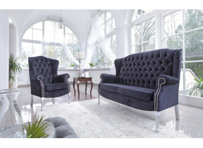 Classic Chesterfield Sofa Set 3+1+1 Seater Sofa Couch Upholstered Velvet New