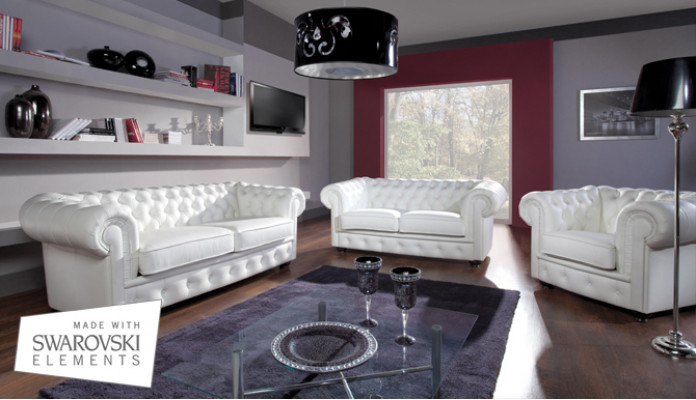 Classic Chesterfield Couch 3+1 Seater Sofa Set Velvet Furniture