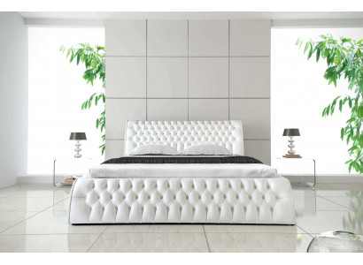 Chesterfield Bed Upholstered Design Double Hotel Beds 180x200 Bedroom Leather