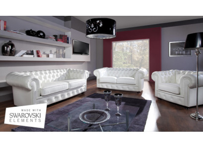 Sofa 3-seater Chesterfield design relax sofas upholstered modern couches
