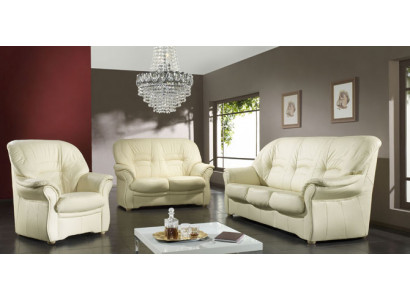 Sofa 3-seater design sofas upholstery couches leather relax decor modern seat