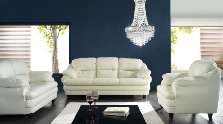 Sofa set 3+1+1 seater set design sofas upholstery relax lounges leather