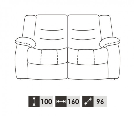 Cinema Couch Three-Seater Couch 2-Seater Upholstered Sofa Leather Sofas Couches