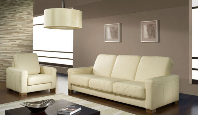 Sofa set 3+2+1 Design Sofas Upholstered Relax Couches Leather