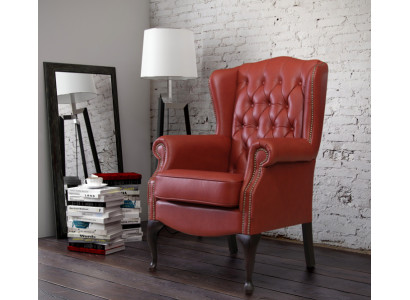 Wingback chair armchair club TV chair upholstered sofa single seater relax Chesterfield