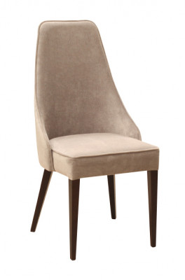Chair group 4x chairs set living - dining room suite wood leather backrest