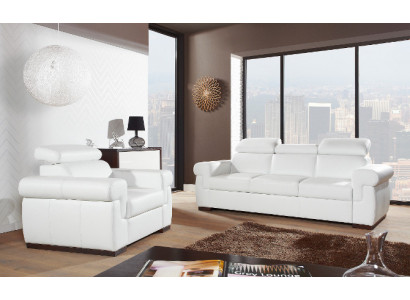 Sofa 2-seater design sofas upholstered modern seating fabric leather two-seater new