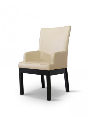 Design chair 4x chair set armchair group 100% leather new dining room restaurant