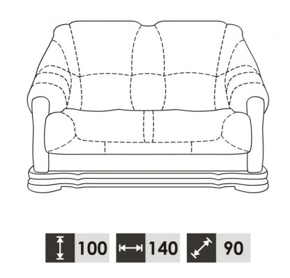 Classic Two-Seater Couch Leather Sofa New Upholstered Sofa 2-Seater Leather