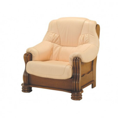 Classic Leather Armchair 1-Seater Couch Sofa Upholstered Single-Seater 1-New TV
