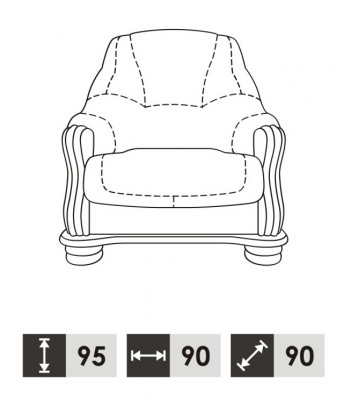 Classic Leather Armchair 1-Seater Couch Sofa Upholstered Single-Seater 1-New TV