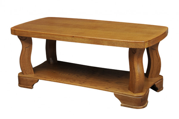 Handcrafted real wood sofa side tables classic living room table