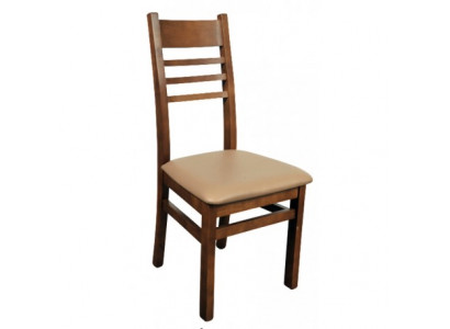 Set of 4 armchair design wooden leather upholstered chairs for dining rooms.