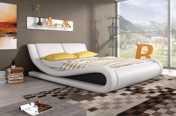 Upholstered bed beds bed upholstery faux leather designer hotel double luxury design