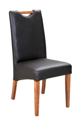 Design armchair upholstery set 2x chair wood 100% leather chairs dining room new