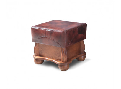 XXL Footstool Club Lounge Ottoman Leather Textile Ottoman Designer Pouf Ottoman