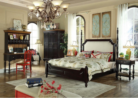Bedroom country house style wood furniture complete set group beds bed new