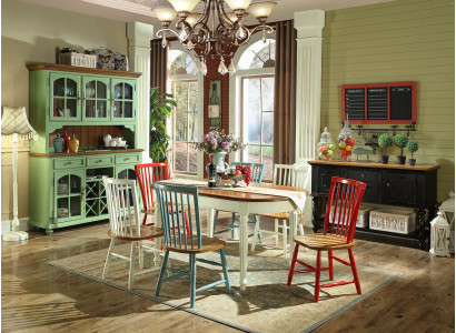 Display dining table 6x dining room set chair ensemble table group 8-piece set sideboard