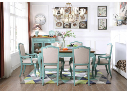 Dining set dining table 6 x chair set set furniture table classic dining group 7-piece.