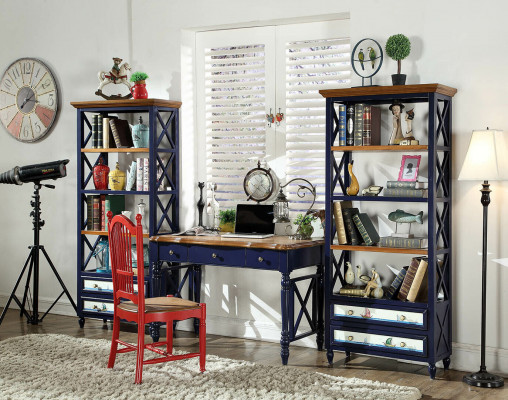 Desk office furnishings wooden shelves office desk dining table chair 4-piece set