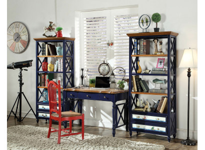 Desk office furnishings wooden shelves office desk dining table chair 4-piece set