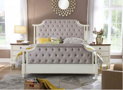 Bedroom set bed 2x bedside table 3-piece. Beds founder time luxury Chesterfield