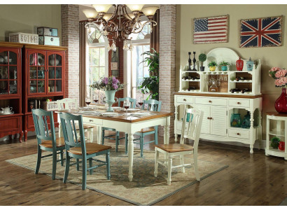 Dining Table 6x Chairs Dining Room Set Group Suite Table Seating Group 7-piece Wood New