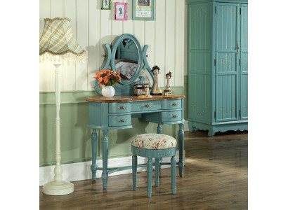 Vanity stool console dressing tables desk consoles secretary mirror 2-piece.