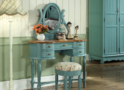 Vanity stool console dressing tables desk consoles secretary mirror 2-piece.