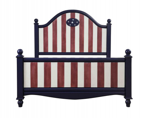 America Bett children's room beds bedroom wood solid wood furniture blue design