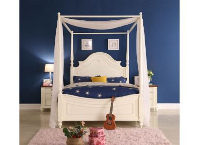 Canopy bed real wood bed design luxury beds classic bedroom furniture new