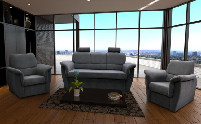 3+1+1 seater sofa set with bed function, storage box, upholstered suite, sofa couch new