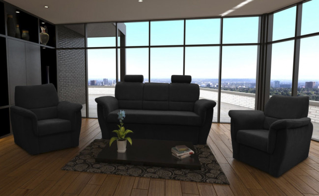 3+1+1 seater sofa set with bed function, storage box, upholstered suite, sofa couch new