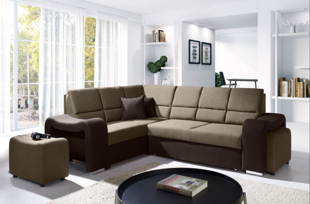 Sofa Sleeper Sofa Designer Sofa with Bed Function + Storage Compartment Corner Sofa Couch NEW!