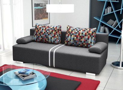 Sofa bed 3-seater with sleeping function, bed box, and fold-out couch - Designer sofa