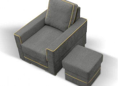 1-Seater Sofa Couch Designer Textile Sofas Upholstery New Modern Armchair
