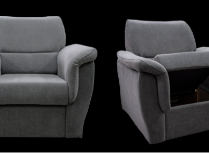 Modern armchair TV sofa 1-seater couch designer textile sofas upholstery