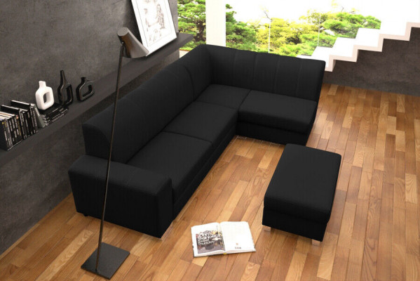 Sofa Bed Sofa Designer Sofa with Bed Function + Storage Compartment Corner Sofa Couch NEW
