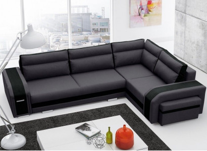 Sofa Sleeper Designer Sofa with Bed Function + Bed Box Corner Sofa Couch (New)