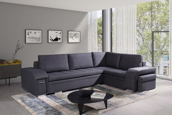 Upholstered sofa lounge sofa couch seating group living room with cushions sofa L-shape sleeping
