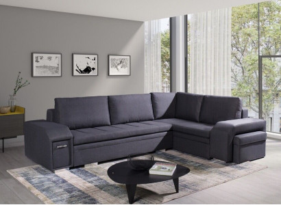 Upholstered sofa lounge sofa couch seating group living room with cushions sofa L-shape sleeping