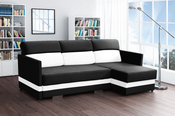 Sofa Sleeper Sofa Designer Sofa with Bed Function + Storage Compartment Corner Sofa Couch NEW